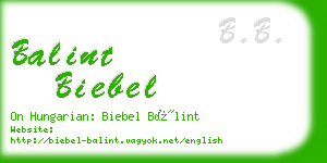 balint biebel business card